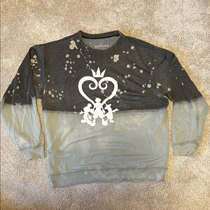 Kingdom Hearts Unisex Graphic Long Sleeve Crewneck Sweater Ombre Design